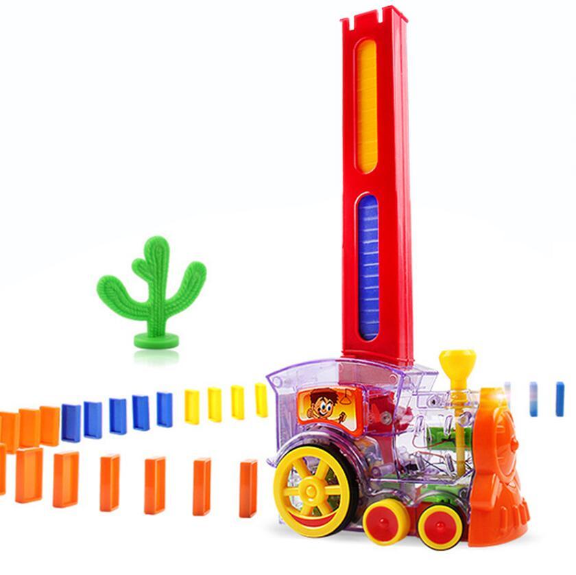 Electric Domino Train Toy – Automatic Block Laying Puzzle for Kids
