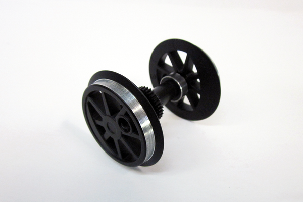 PIKO 36078 G Scale BB Geared Wheelset, 0-6-0T, Black