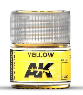 AK Interactive RC7 Real Colors: Yellow Acrylic Lacquer Paint 10ml Bottle