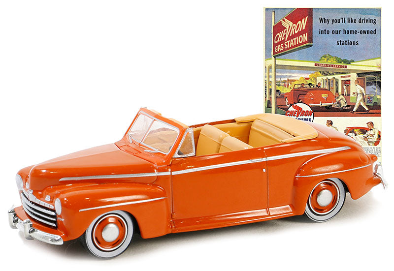 Greenlight 39140-A 1/64 Scale Chevron Supreme - 1946 Ford Super Deluxe Convertible