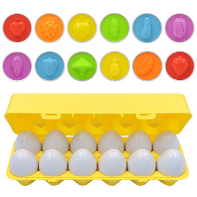 Shape Matching Egg Toy Set – Montessori Educational Puzzle for Kids and Toddlers