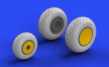 Eduard 648258 1/48 Aircraft- P38 Wheels for ACY (Photo-Etch & Resin)