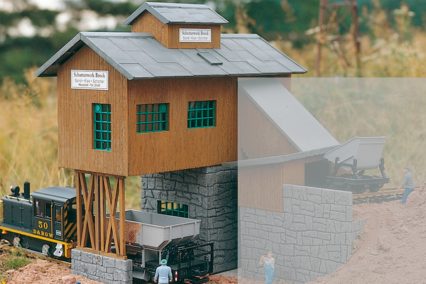 PIKO 62009 G Scale Gravel Works Main Building Kit