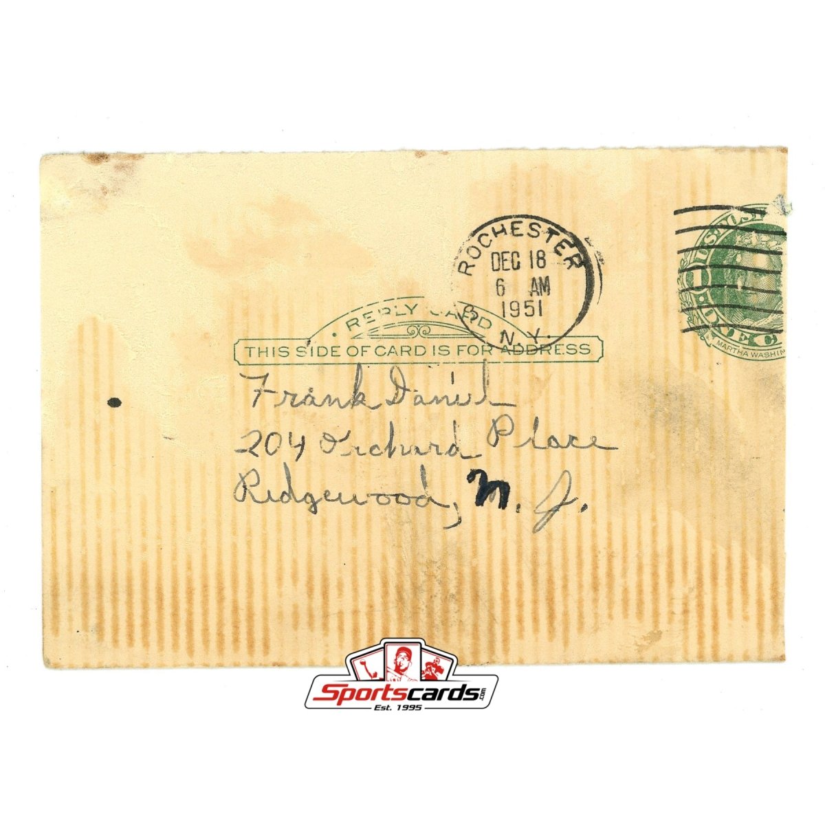 1951/52 Rochester Royals Team Autographed Signed GPC w/ Red Holzman