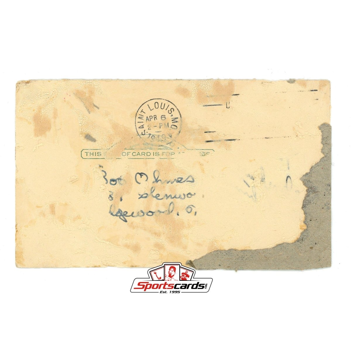 1948/49 St. Louis Basketball Team Autographed Signed GPC w/ Ed Macauley