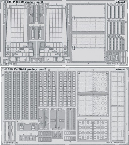 Eduard 48785 1/48 Aircraft- P47D25 Gun Bay for EDU