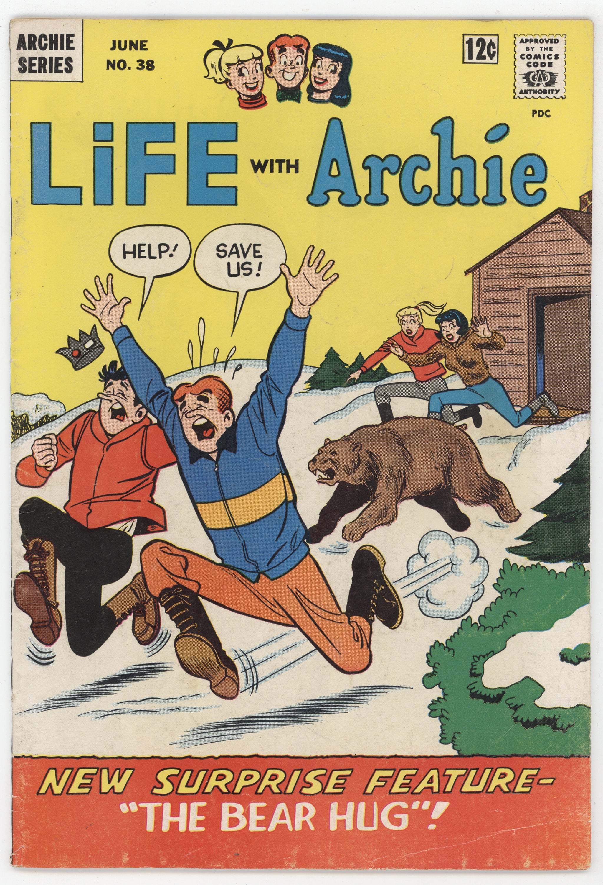 Life With Archie 38 Archie 1965 VG FN Bear Hug Betty Veronica Jughead Fur Coat