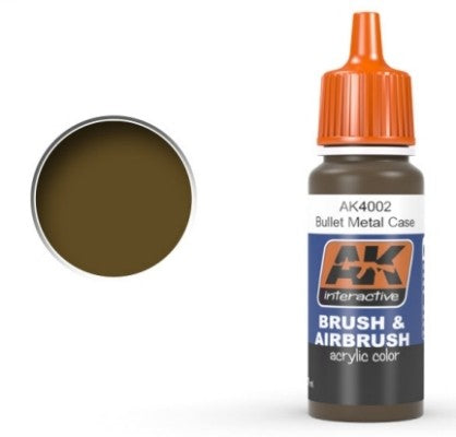 AK Interactive 4002 Bullet Metal Case Acrylic Paint 17ml Bottle