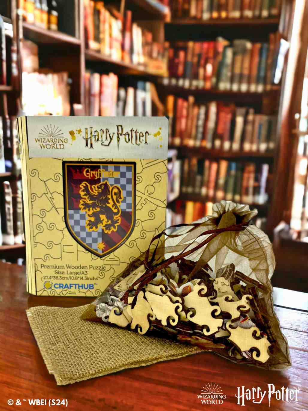 Harry Potter - Gryffindor Crest - House Prides Wooden Jigsaw Puzzle