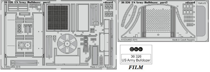 Eduard 36326 1/35 Armor- US Army Bulldozer for MNA
