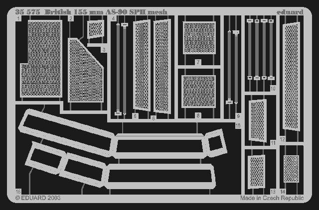 Eduard 35575 1/35 Armor- British 155mm AS90 SPH Mesh for TSM