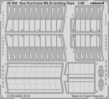 Eduard 48940 1/48 Aircraft- Sea Hurricane Mk Ib Landing Flaps for ARX
