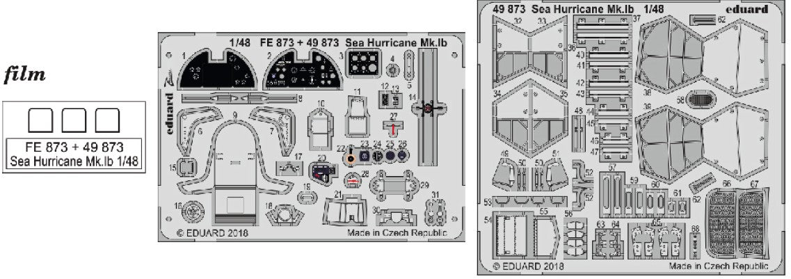 Eduard 49873 1/48 Aircraft- Sea Hurricane Mk Ib for ARX (Painted)