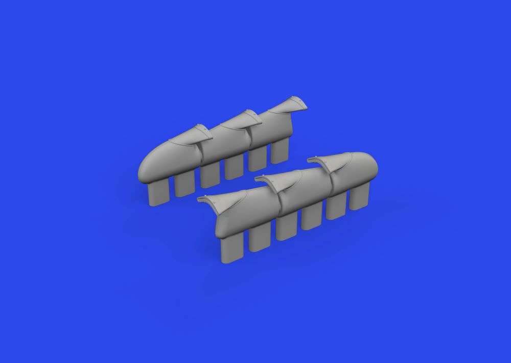 Eduard 632189 1/32 Aircraft- Hurricane Mk II Exhaust Stacks Fishtail for RVL (Re