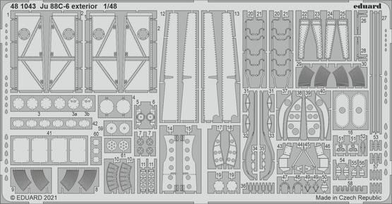 Eduard 481043 1/48 Aircraft- Ju88C6 Exterior for ICM