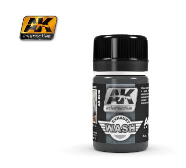 AK Interactive 2040 Air Series: Exhaust Wash Enamel 35ml Bottle