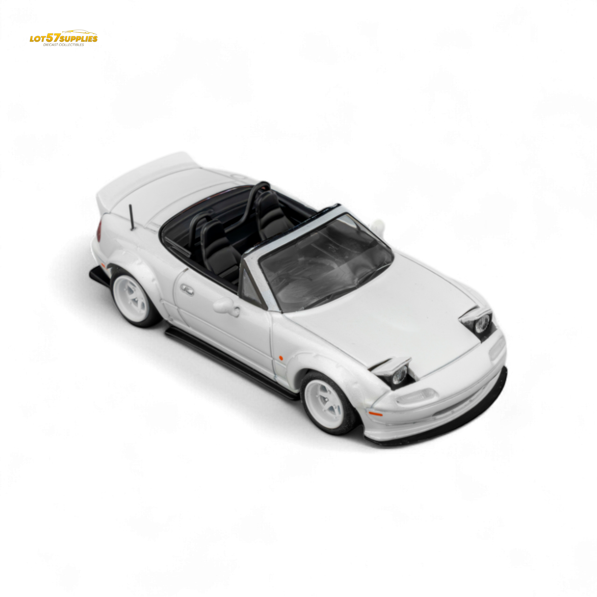 (Pre-Order) Microturbo Custom MX5 Rocket Bunny - Metallic White 1:64