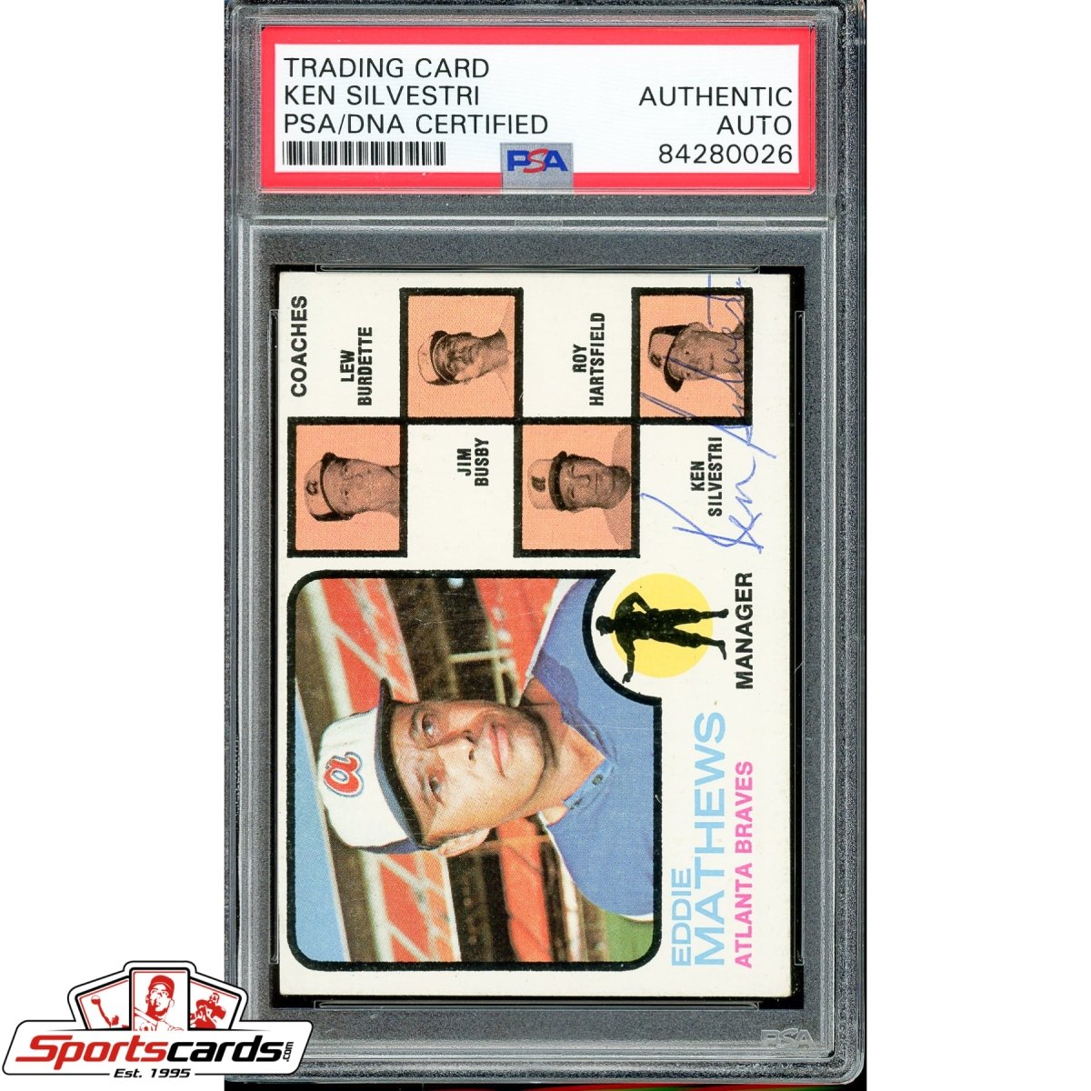 Ken Silvestri Signed Autographed 1973 Topps Card PSA/DNA #237