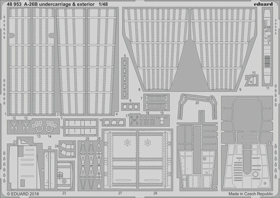 Eduard 48953 1/48 Aircraft- A26B Undercarriage & Exterior for RVL (D)