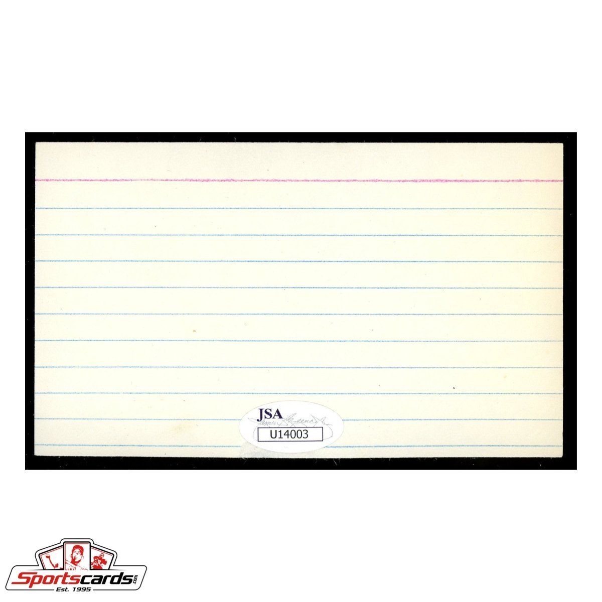 Dan Fortmann Signed Auto 3x5 Index Card JSA - Chicago Bears HOF Legend