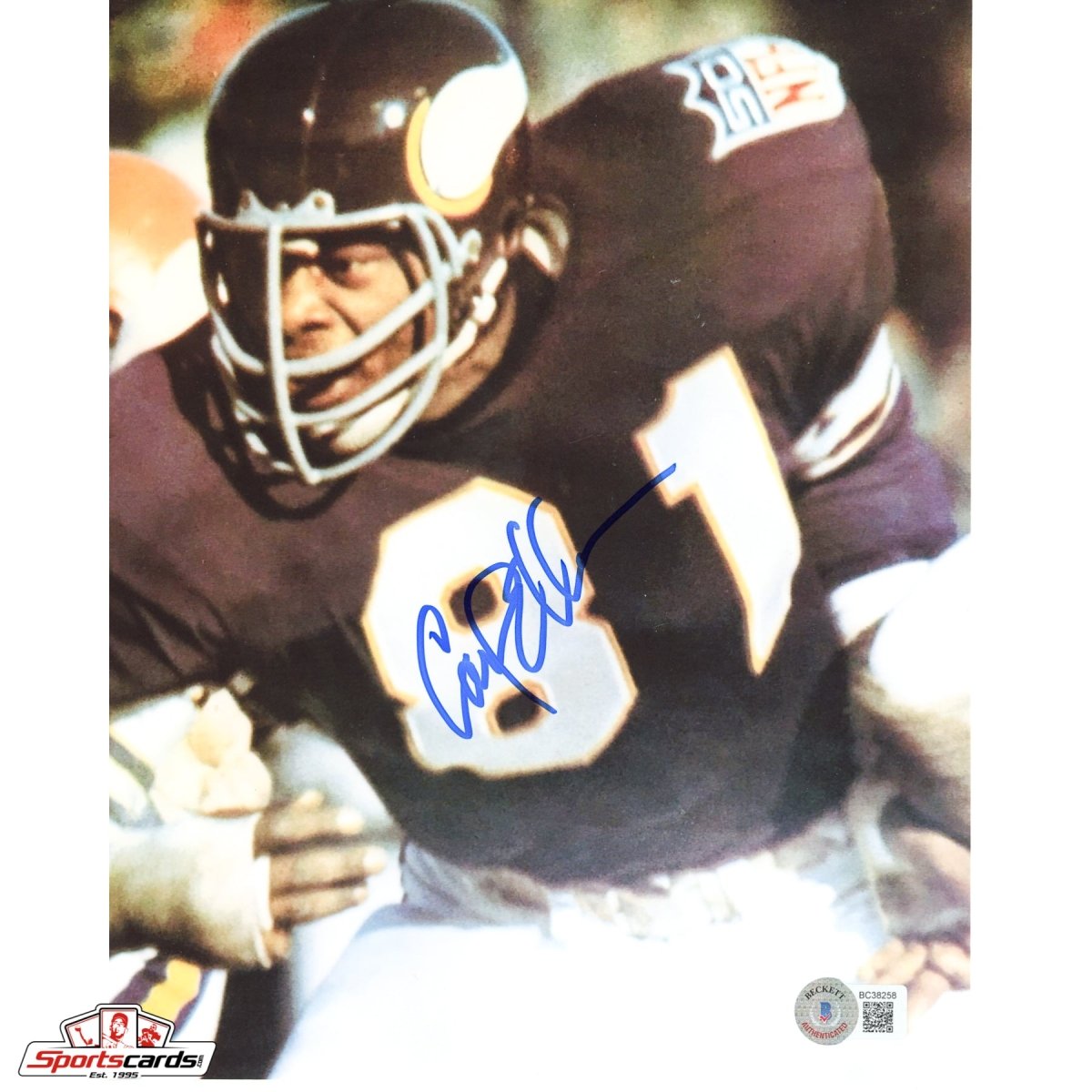 Carl Eller Minnesota Vikings Signed Auto 8x10 Photo - BAS Beckett
