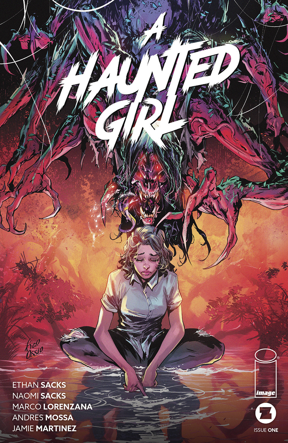 A Haunted Girl #1 (Of 4) B Ossio Variant SIGNED Ethan Sacks (10/11/2023) Image
