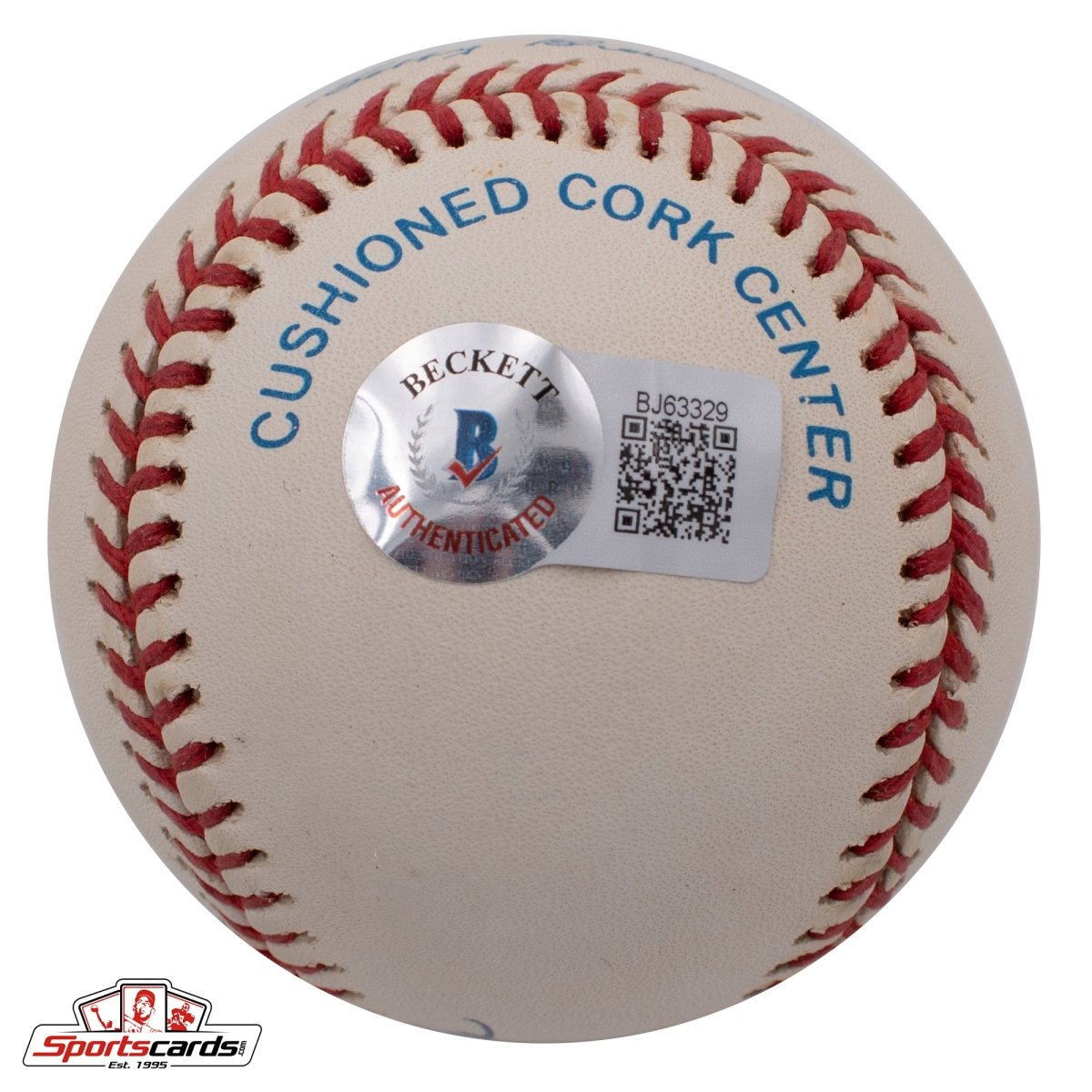 Cliff Mapes (d.1996) Single Signed Baseball NY Yankees Beckett BAS