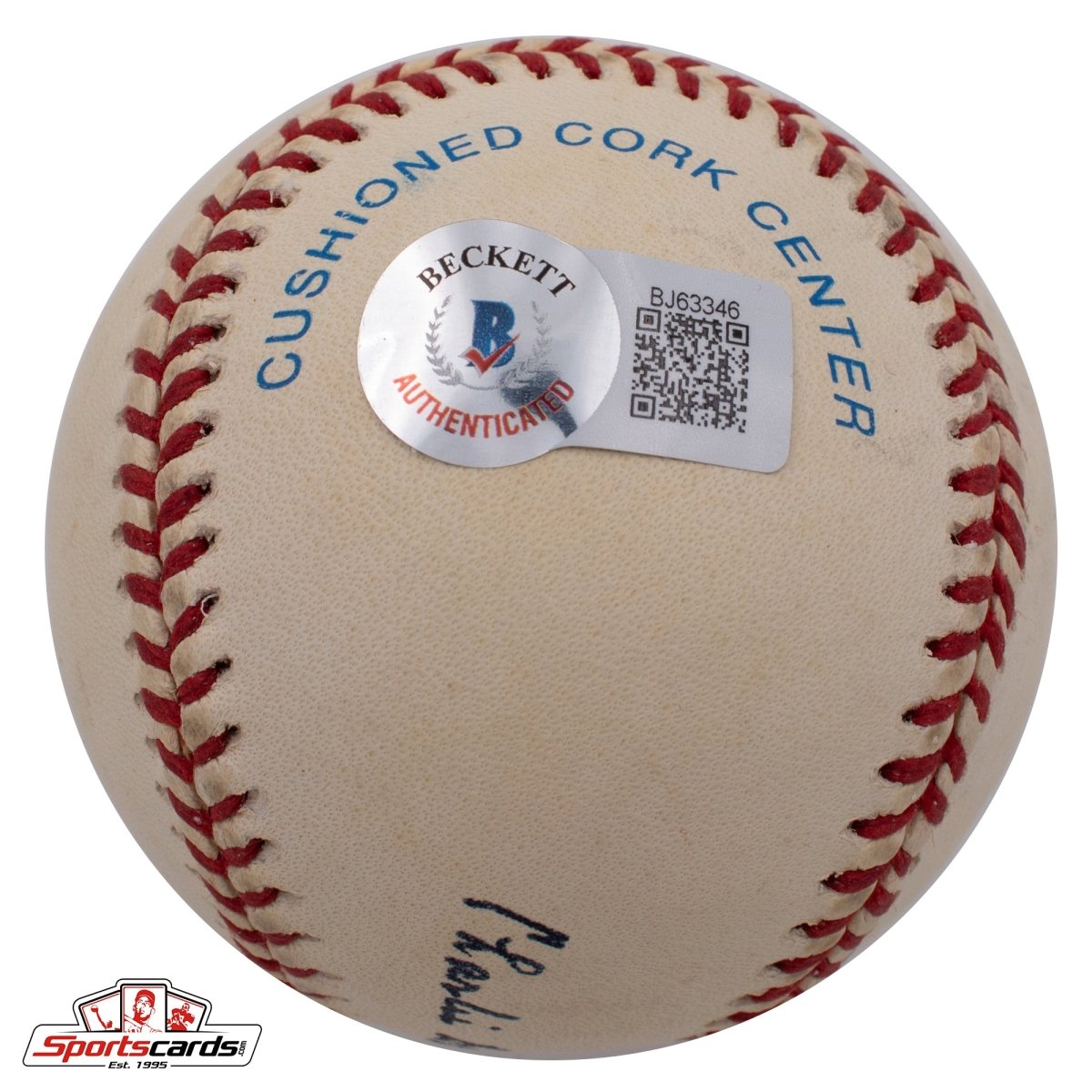 Charlie Devens (d.2003) Single Signed Baseball Beckett BAS Yankees