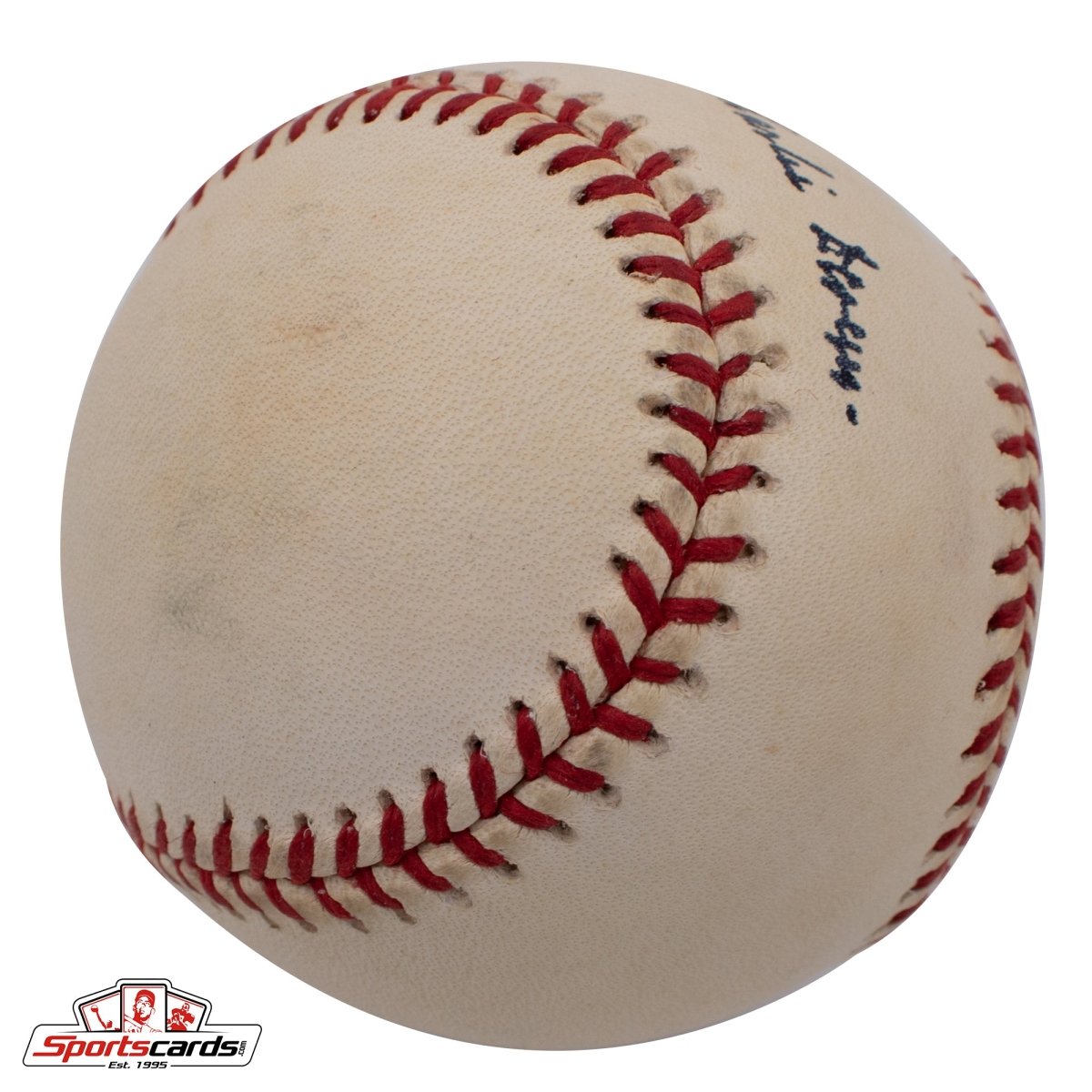 Charlie Devens (d.2003) Single Signed Baseball Beckett BAS Yankees