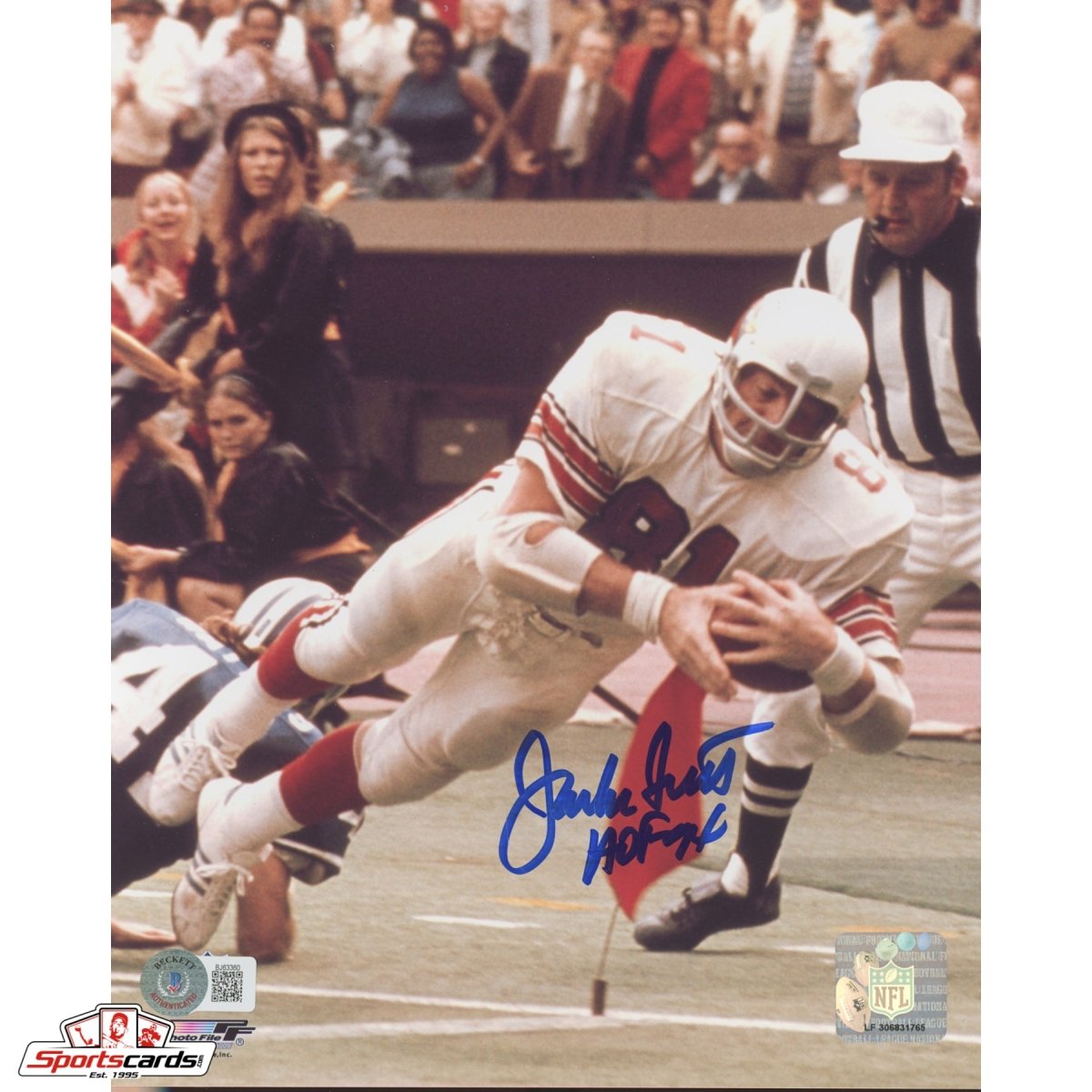 Jackie Smith Signed Auto 8x10 Photo Beckett BAS Cardinals Cowboys
