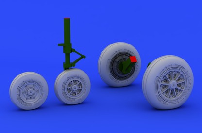 Eduard 648181 1/48 Aircraft- F104 Undercarriage Wheels Late for HSG (Resin)