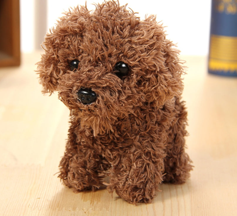 Plush Teddy Dog Pendant – Soft Stuffed Toy Keychain for Gifts and Decorations