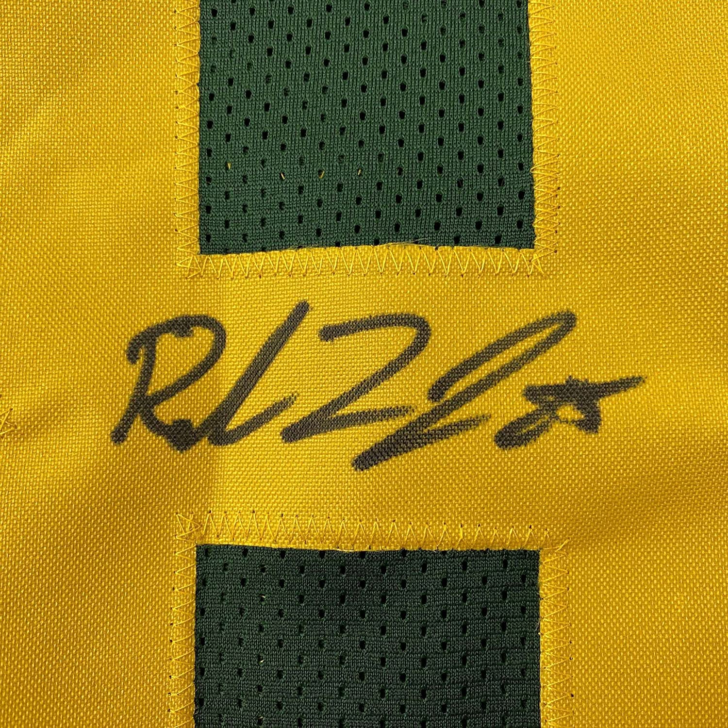 Framed Autographed/Signed Robert Tonyan 35x39 Green Bay Color Rush Green Football Jersey JSA COA