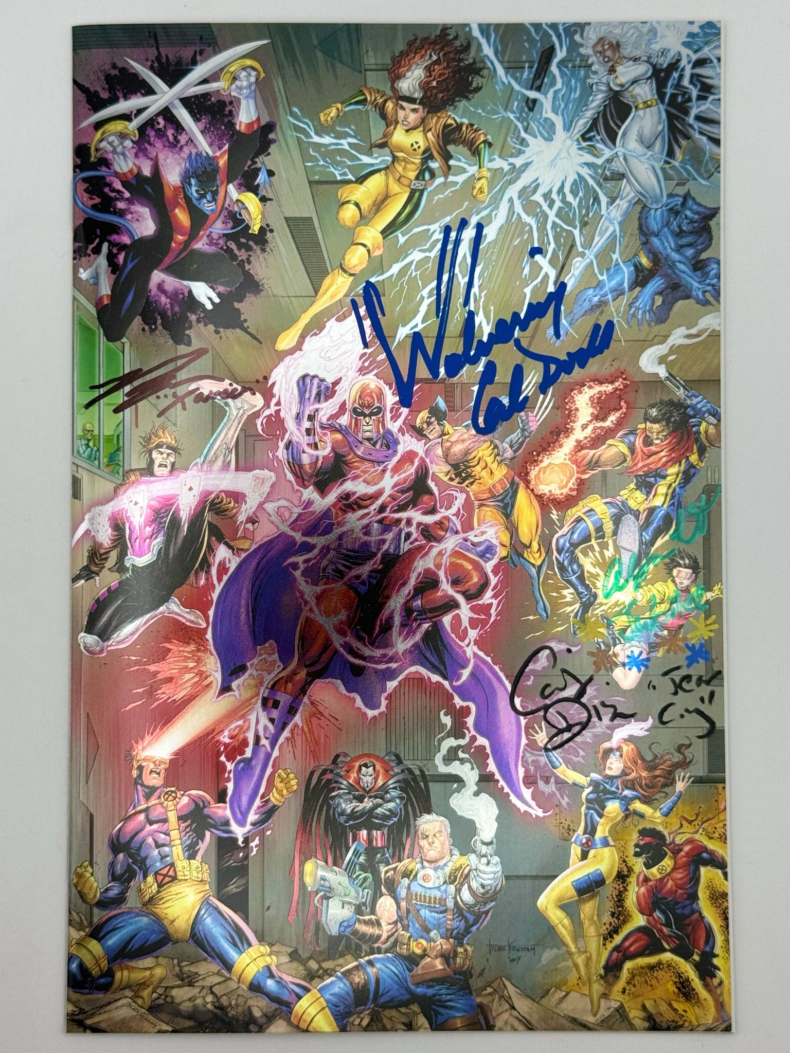[SIGNED BY Cal Dodd | Catherine Disher | Aylson Court | Ross Marquand] [FOIL] X-Men #12 Unknown Comic Tyler Kirkham Connecting Cover Exclusive Virgin Var [IN STOCK]