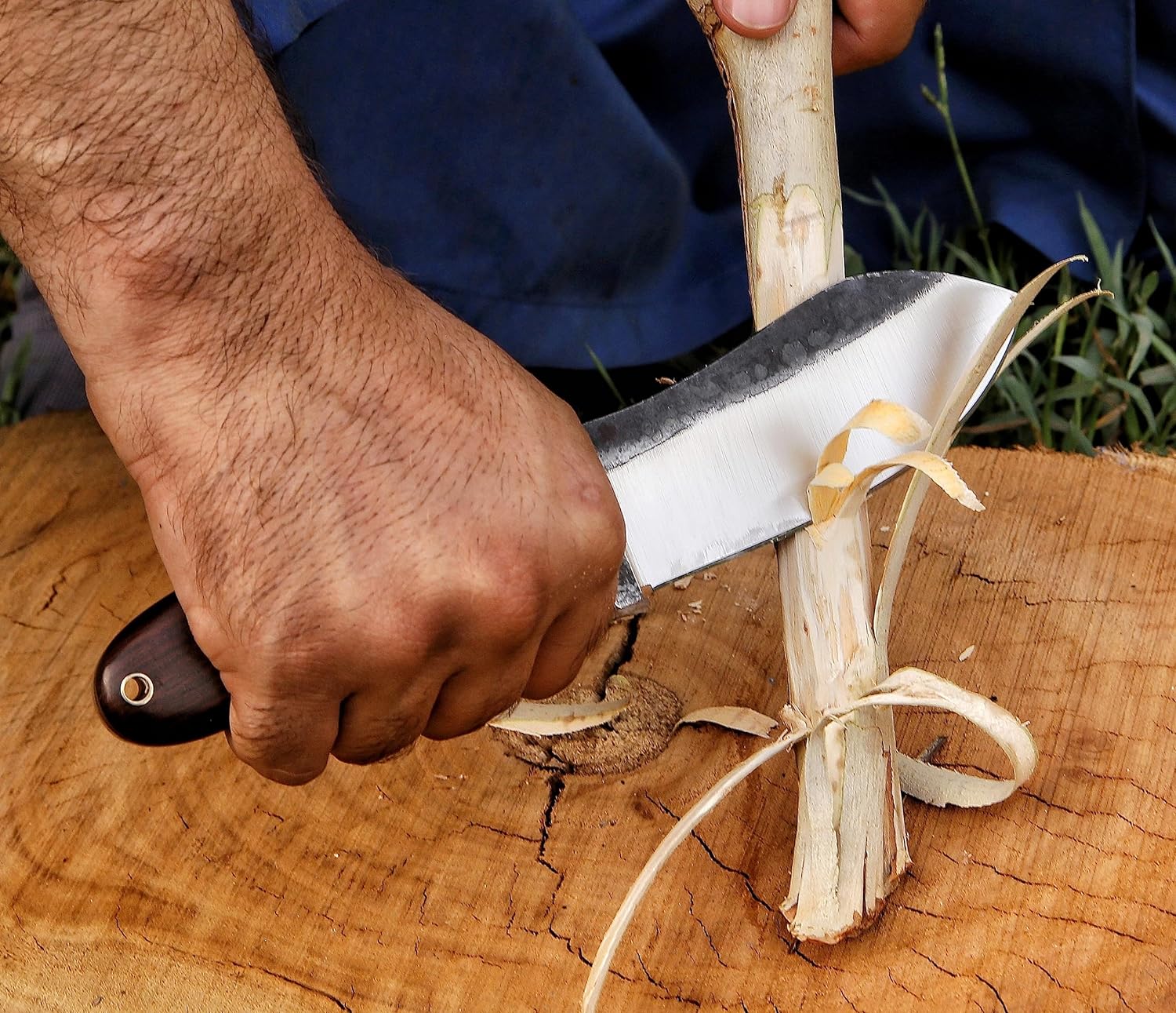 RidgeHunter High-Carbon Steel Survival Knife – 9-Inch Tactical Blade with Rosewood Handle