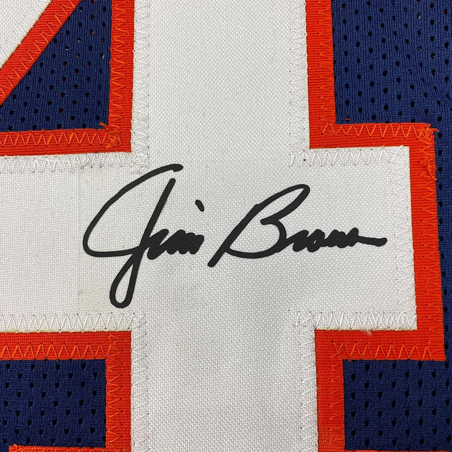 Framed Facsimile Autographed Jim Brown 35x39 Syracuse Blue Reprint Laser Auto College Football Jersey