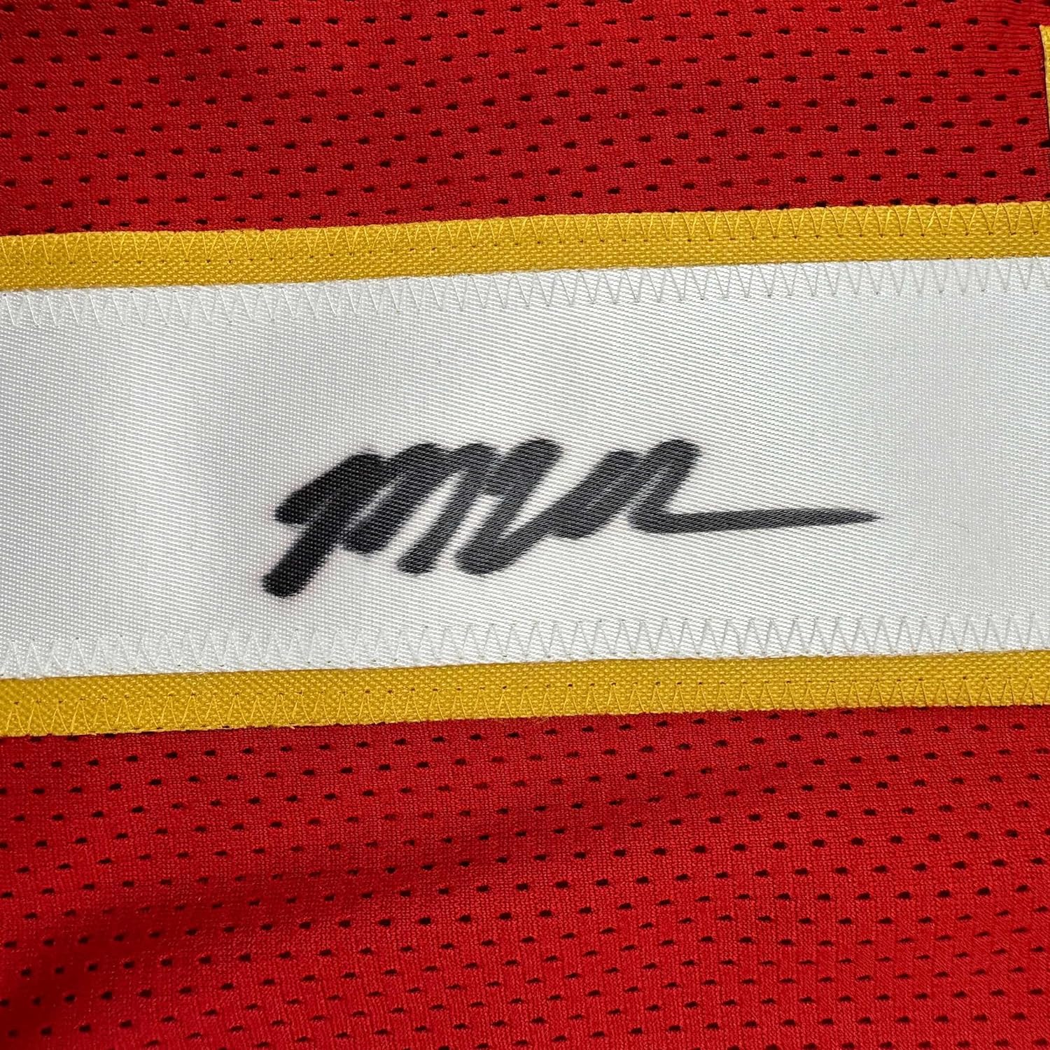 Framed Autographed/Signed Marquez Valdes-Scantling 35x39 Kansas City Red Football Jersey JSA COA