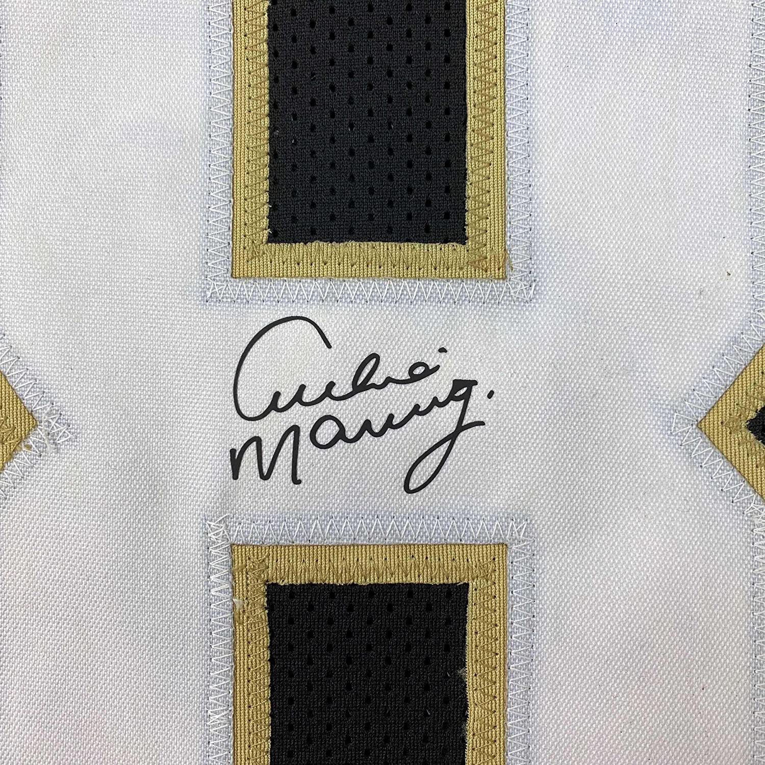Framed Facsimile Autographed Archie Manning 35x39 New Orleans Black Reprint Laser Auto Football Jersey