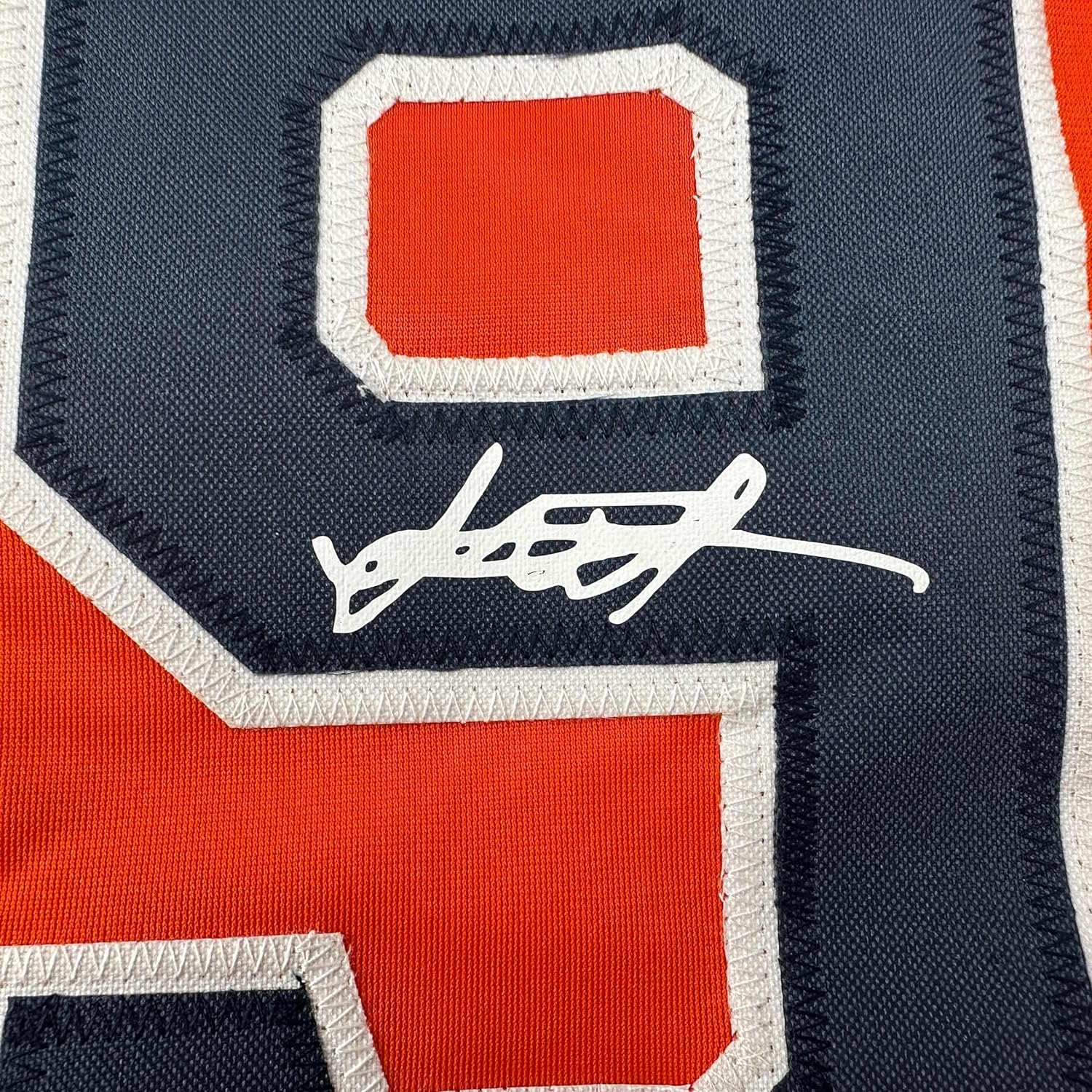 Framed Facsimile Autographed Framber Valdez 35x39 Houston Orange Reprint Laser Auto Baseball Jersey