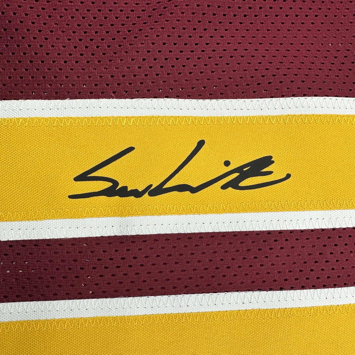 Framed Facsimile Autographed Sam Leavitt 35x39 Arizona State Red Reprint Laser Auto College Football Jersey