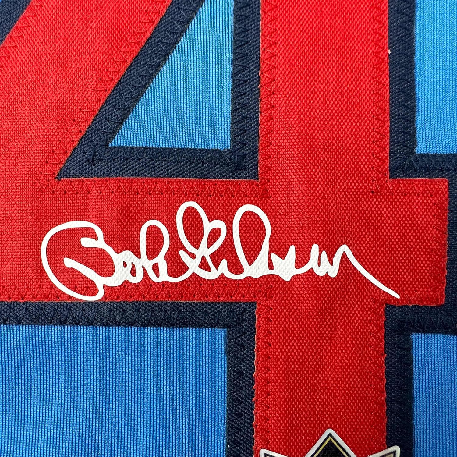 Framed Facsimile Autographed Bob Gibson 35x39 St. Louis Blue Reprint Laser Auto Baseball Jersey