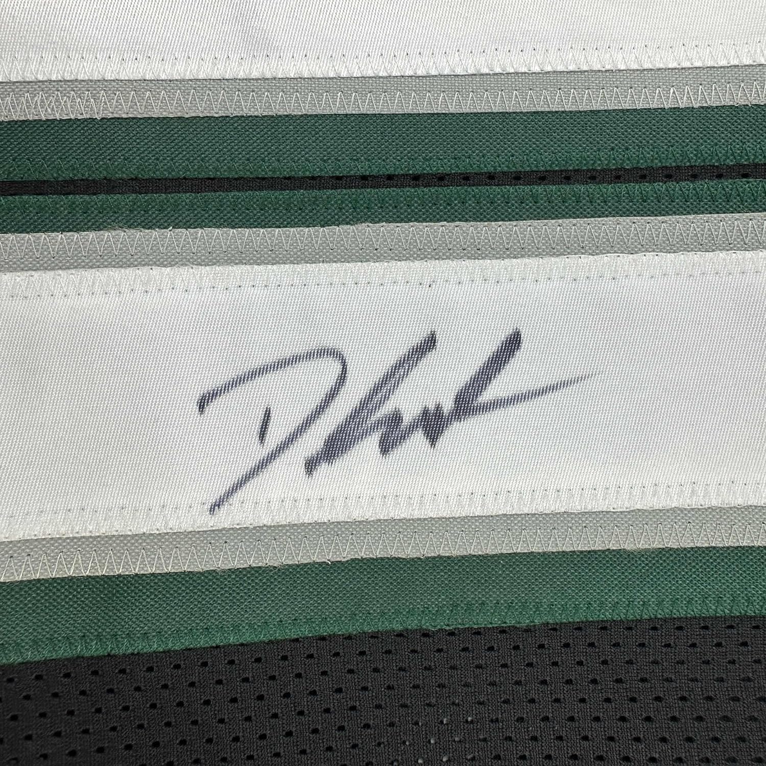 Framed Autographed/Signed D'Andre Swift 35x39 Philadelphia Black Football Jersey JSA COA