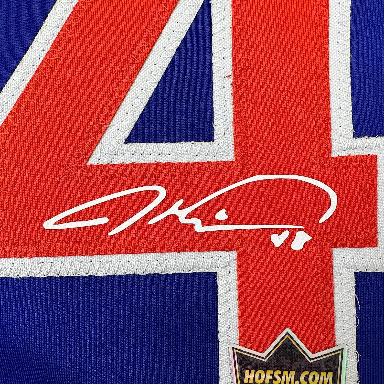 Framed Facsimile Autographed Jacob DeGrom 35x39 New York Blue Reprint Laser Auto Baseball Jersey