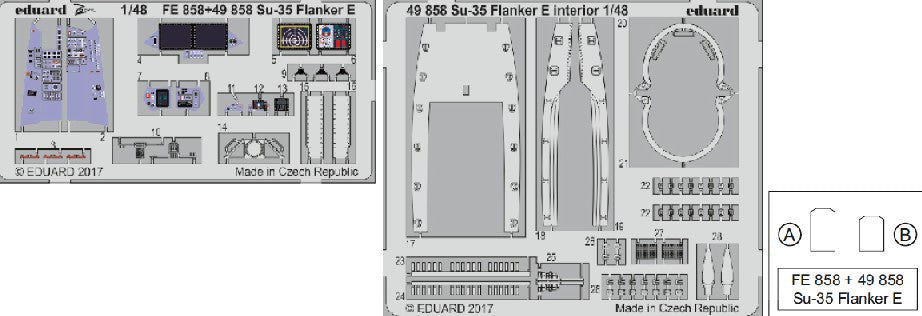 Eduard 49858 1/48 Aircraft- Su35 Flanker E Interior for KTY (Painted)