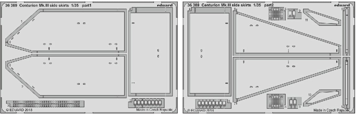 Eduard 36389 1/35 Armor- Centurion Mk III Side Skirts for TAM