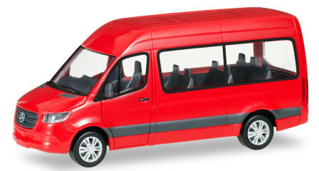 Herpa 93804 HO Scale Mercedes-Benz Sprinter High-Roof Passenger Van  - Assembled -- Various Standard Colors