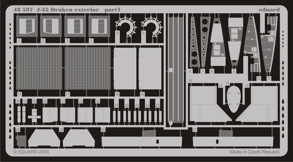 Eduard 48597 1/48 Aircraft- J35 Draken Exterior for HSG (D)