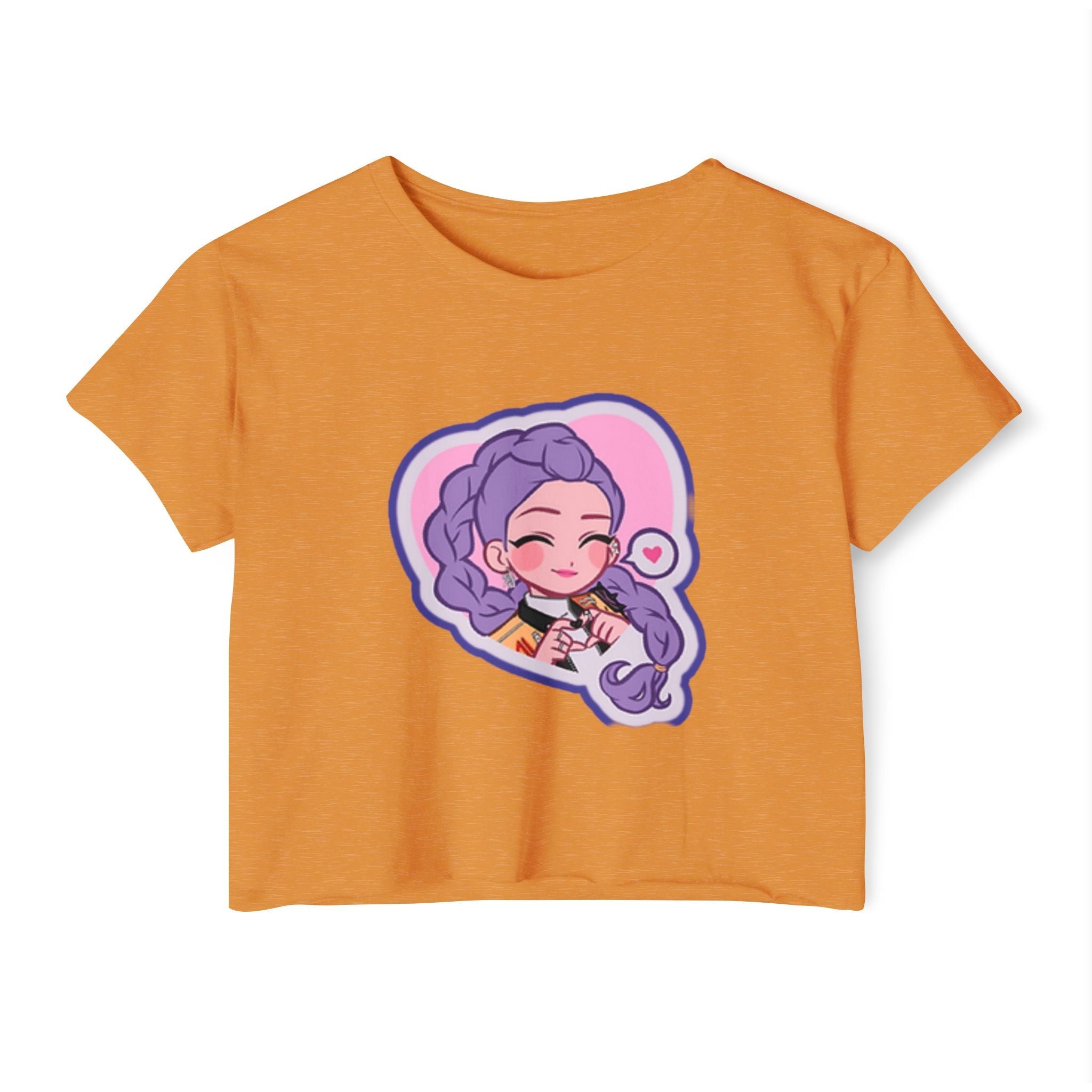 Idol style 2 Crop Top, Cute Anime Crop Top, Summer Festival Shirt, Graphic Tee for Music Festivals, Trendy Anime Apparel