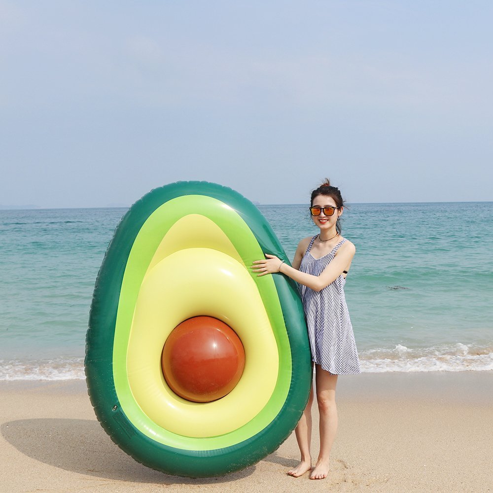Giant Inflatable Avocado Pool Float – Fun Swimming Ring for Pool Parties