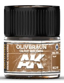 AK Interactive RC218 Real Colors: Olive Brown RAL8008 Acrylic Lacquer Paint 10ml Bottle
